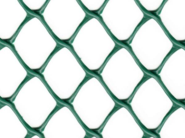 A piece of dark green diamond ground reinforcement plastic mesh