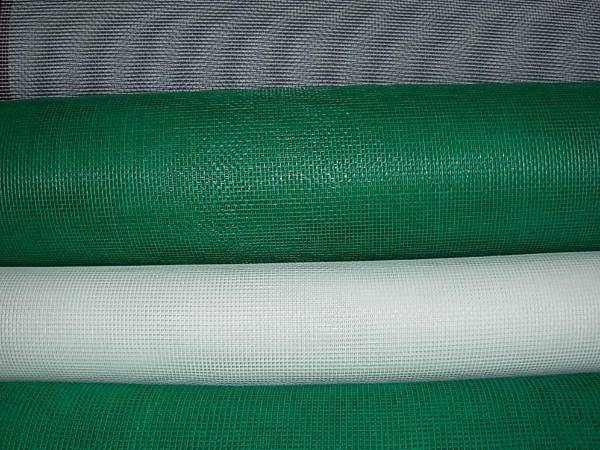 White and green color plastic window screen